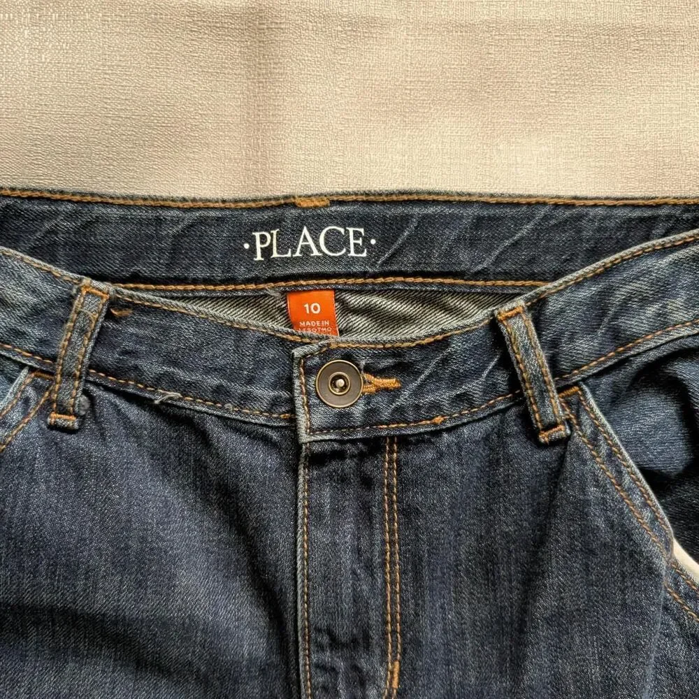 The Children's Place Blue Denim Shorts Boys size 10 NEW!